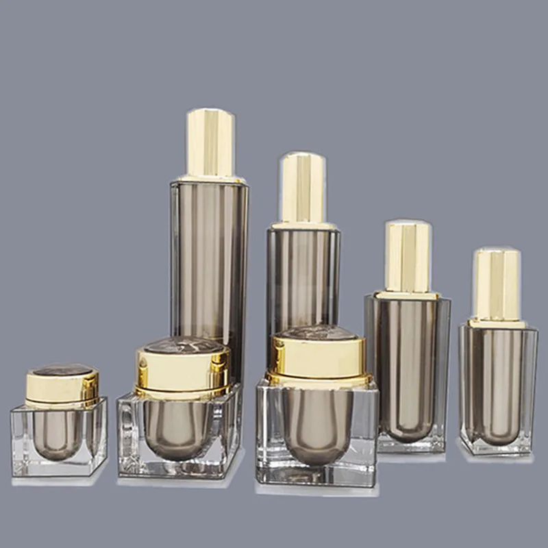 Pot à crème en acrylique doré  - Luxury Skincare Packaging avis et prix